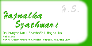 hajnalka szathmari business card