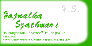 hajnalka szathmari business card